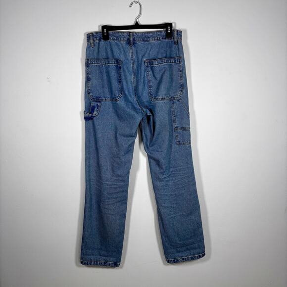 ASOS Design Double Knee Denim Baggy Jeans Worker Pants W 32" L 32" Like New - Picture 12 of 16